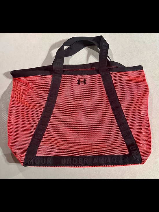 Under Armour Handbags - Under Armour Pink Mesh Tote with Black Accents